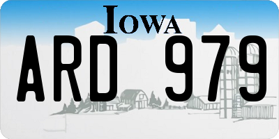IA license plate ARD979