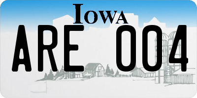 IA license plate ARE004