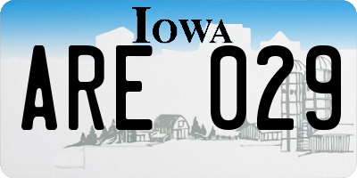 IA license plate ARE029