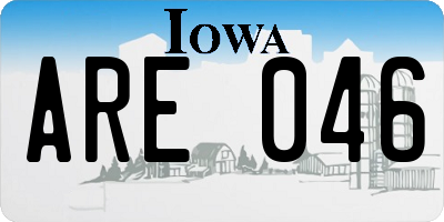 IA license plate ARE046