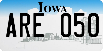IA license plate ARE050