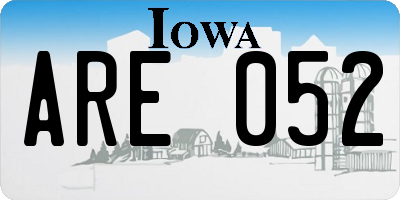 IA license plate ARE052