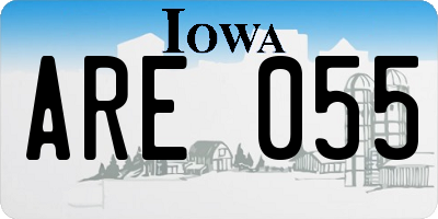 IA license plate ARE055