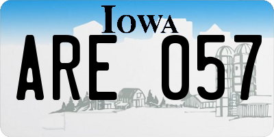 IA license plate ARE057