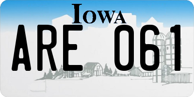 IA license plate ARE061