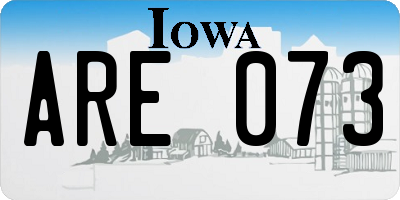 IA license plate ARE073