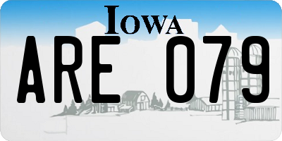 IA license plate ARE079