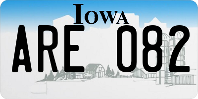 IA license plate ARE082