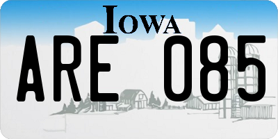 IA license plate ARE085