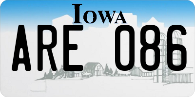 IA license plate ARE086