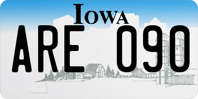IA license plate ARE090