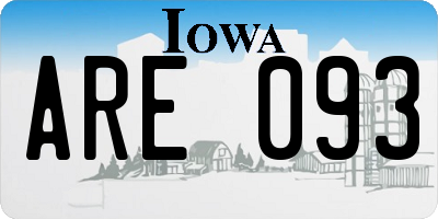 IA license plate ARE093