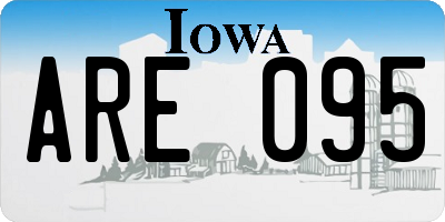 IA license plate ARE095