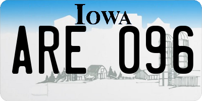 IA license plate ARE096