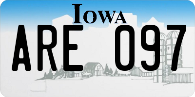 IA license plate ARE097