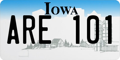 IA license plate ARE101