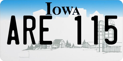 IA license plate ARE115
