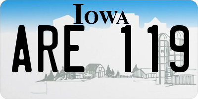 IA license plate ARE119
