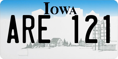 IA license plate ARE121