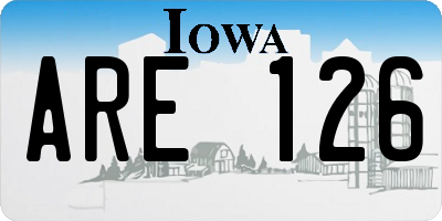 IA license plate ARE126