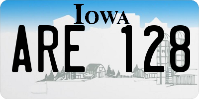 IA license plate ARE128