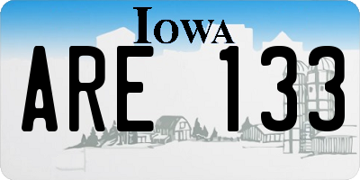 IA license plate ARE133