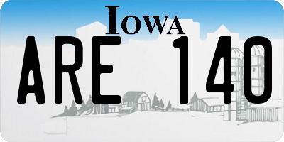 IA license plate ARE140