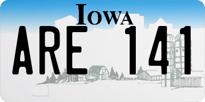 IA license plate ARE141
