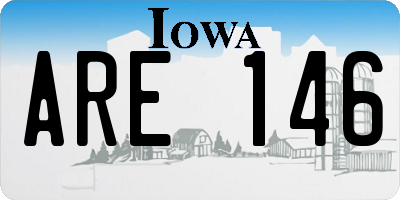IA license plate ARE146