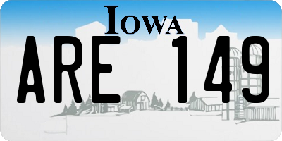 IA license plate ARE149