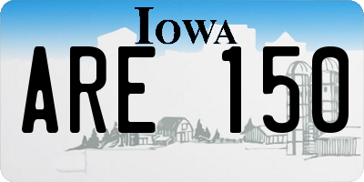 IA license plate ARE150