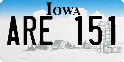 IA license plate ARE151