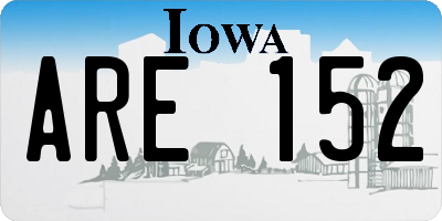 IA license plate ARE152