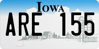 IA license plate ARE155