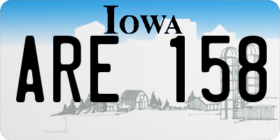 IA license plate ARE158
