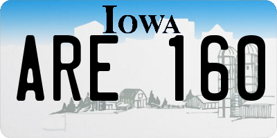 IA license plate ARE160
