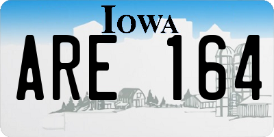 IA license plate ARE164