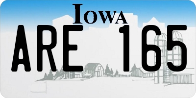 IA license plate ARE165