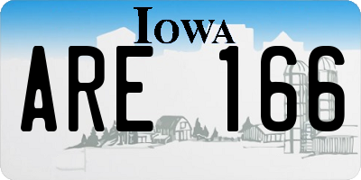 IA license plate ARE166