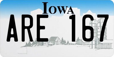 IA license plate ARE167