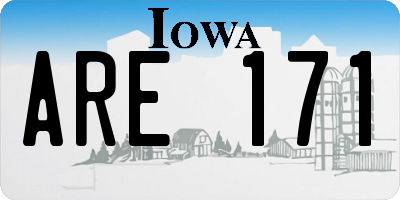 IA license plate ARE171