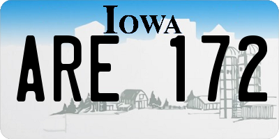 IA license plate ARE172