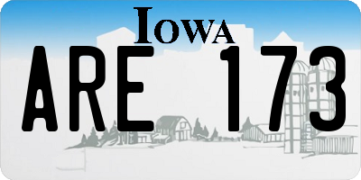 IA license plate ARE173