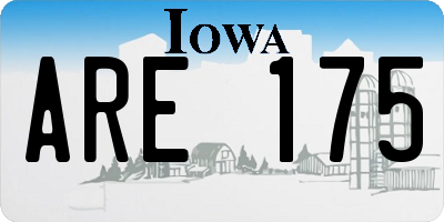 IA license plate ARE175