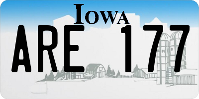 IA license plate ARE177