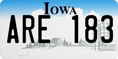 IA license plate ARE183