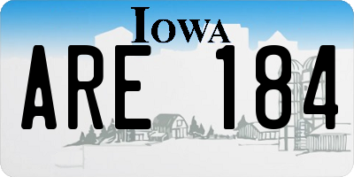 IA license plate ARE184
