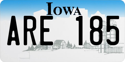IA license plate ARE185