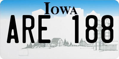 IA license plate ARE188