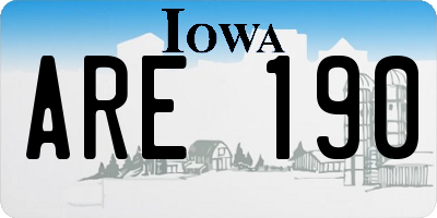 IA license plate ARE190